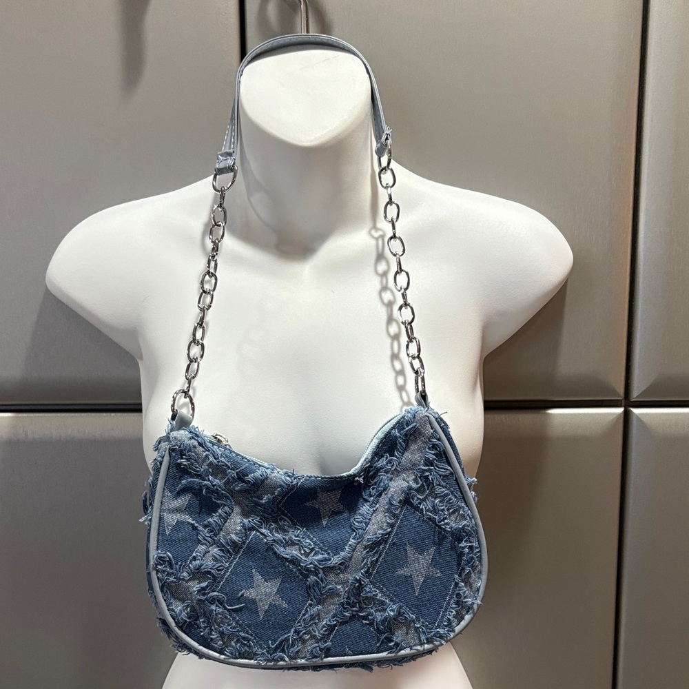 Denim Star Pattern Women's Bag